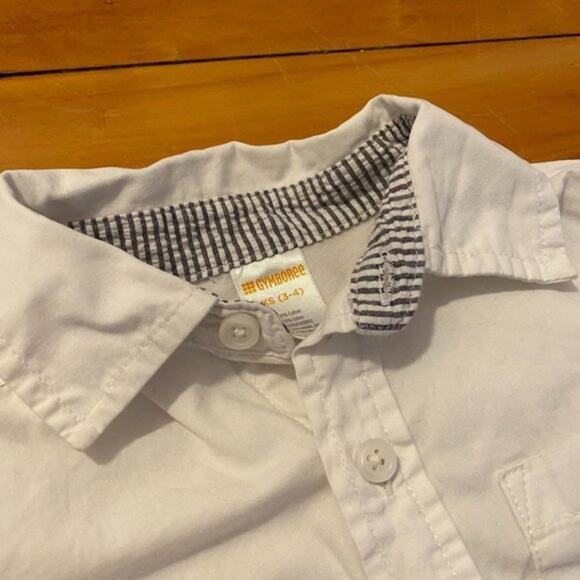 Gymboree Boys White Dress Shirt 3-4 - Picture 2 of 5
